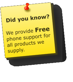 Did you know?  We provide Free phone support for all products we supply.